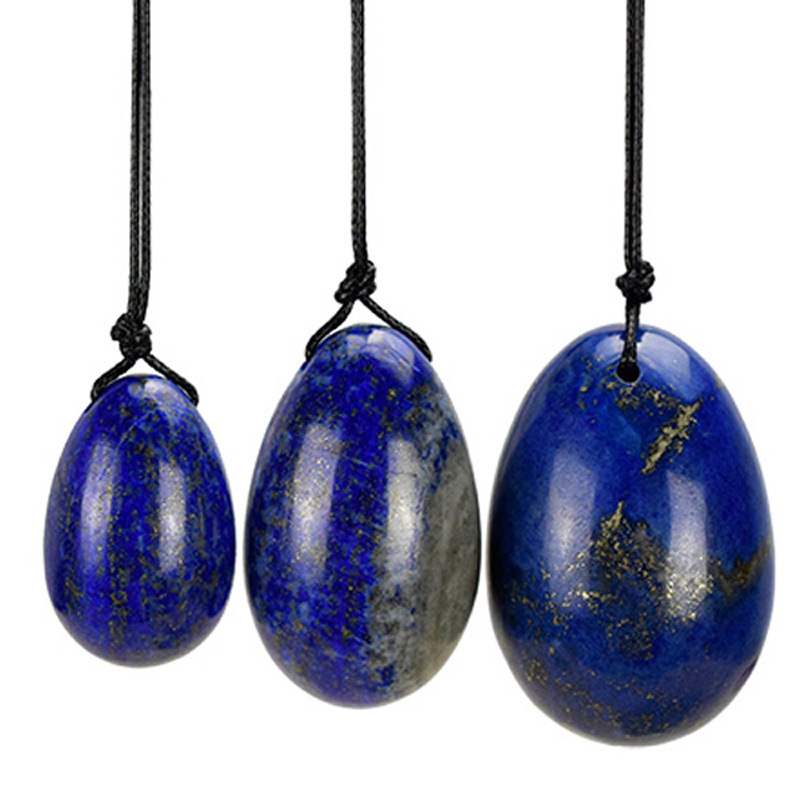Commerce extérieur pierre semi-précieuse jade oeuf lapis lazuli boule de massage en forme d'oeuf chatte oeuf cristal artisanat ventes directes d'usine