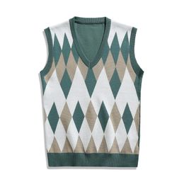 Spring Trade Forewer et automne en V Fin à col en tricot en tricot slim Slim Fit Fashionable Mens Pull 240515