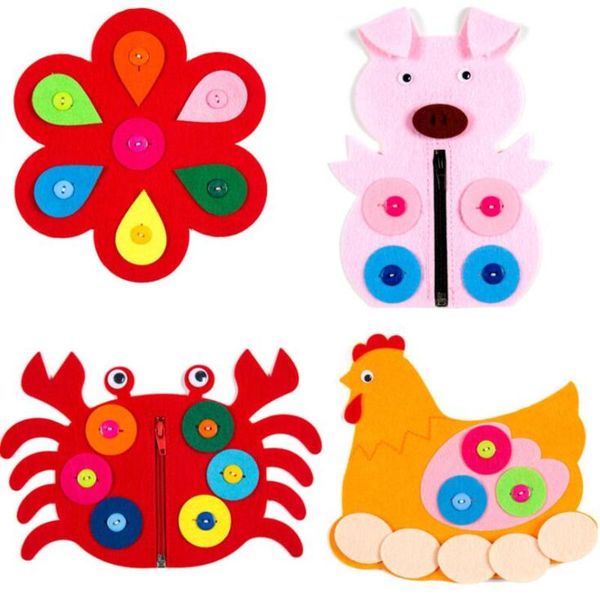 Tema de animal del bosque Paquete de tela de bricolaje de tela a mano Material no tejido Material para niños Tomado de juguetes Ornamento Heche Fiern Craft Pack