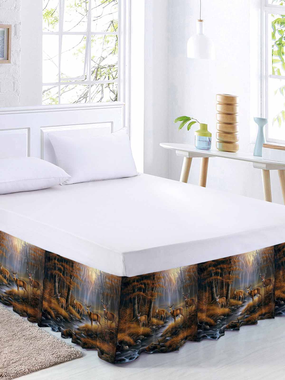 Leśne jelenie potokowe spódnica spódnica elastyczna miękka spódnica z łóżkiem miękka wygodna owinięcie wokół łóżka
