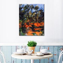 Forest Ii handgeschilderde Paul Cezanne canvas kunst impressionistische landschap schilderij voor moderne Home decor