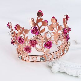 Forest Forets Flower Crown Small Tiaras for Doll Diadem Party Birthday Bridal Wedding Jewelry Prom Ornements 240315