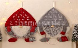 Forest Man Countdown de Noël calendrier créatif de Noël décoration sans visage Old Man Coundown Calendar Christmas Pendant DB1402947387