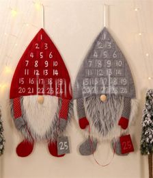 Forest Man Countdown de Noël calendrier créatif de Noël décoration sans visage Old Man Coundown Calendar Christmas Pendent DB1409620247