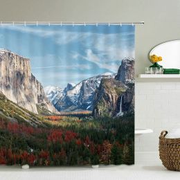 Forest Nature Landscape Waterfall Bathroom rideau de douche de haute qualité Curtain de douche imperméable View de douche rideau de douche