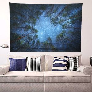 Forest Starry Wall Hanging 3D Printing Tapestry