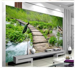 Forest stream trail landscape 3d TV background wall mural 3d wallpaper beautiful scenery wallpapers5752558
