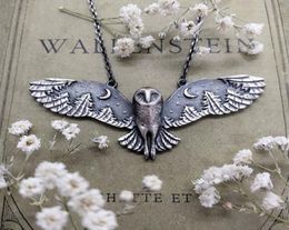 Forest Whisper – collier en argent Sterling 925 rétro exquis, mode hibou lune, breloque pour femmes, bijoux de fête, accessoires, cadeau 4939686