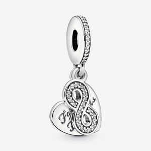 Forever Friends Heart Dangle Charm Pandoras 925 Sterling Zilver Luxe Bedelset Armband Maken Charms Designer Ketting Hanger Originele Doos Snelle Verzending