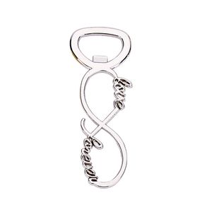 Forever Lover Chrome Beer Bottle Opener Wedding Gunsten voor gasten feestgeschenken leverancier Bridal Shower DF1221