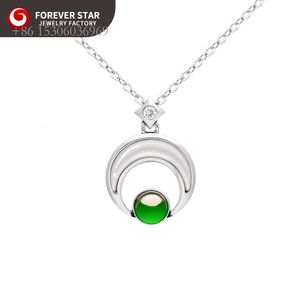 Forever Star Fashion de la plus haute qualité Natural Jade Real Gold Diamond Imperial Imperial Green Icy Jadeite Pendant Charmes