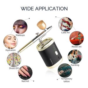 Foreverlily 3 niveaux de pression aérographe portable pour Nail Art peinture maquillage tatouage gâteau peinture pistolet pulvérisateur d'hydratation du visage 240318