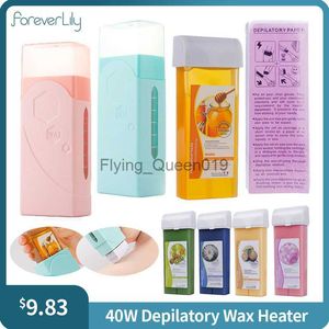 Foreverlily Machine de chauffage de cire épilatoire rouleau sur cartouche de cire crème d'épilation dispositif de chauffage épilateur domestique chauffe-cire HKD230825