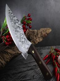 Smeden uitrusting Knifves Meat Cleaver Japans High Carbon Steel Steel Mes Handgemaakte keuken Chef Knife Butcher Knife Cutter267I9136887