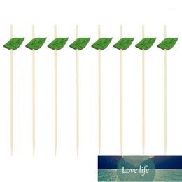 Vorken 100 stks wegwerp fruit picks bamboe cake cocktail sticks feestartikelen gunsten voor thuisbar (puntige blad 12cm) 1 fabriek prijs expert ontwerp kwaliteit laatste