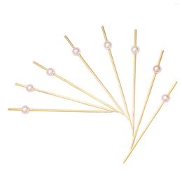 Fourchettes 100pcs Mini cure-dents en bambou brochettes bâtonnets fournitures de fête adaptées à l'apéritif charcuterie
