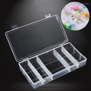 Fourks 1pc 5 emplacements Transparent Fruit Fruit Fork Fork Boîte de rangement Bento Organisateur Boucle d'oreille Perle Vis Épingle à cheveux