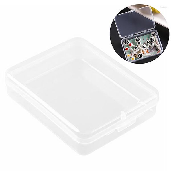 Tenedores 1PC Caja de almacenamiento de plástico transparente vacía Botella de salsa Tenedor de fruta Caja rectangular