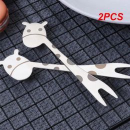 Forks 2pcs Dingel Varelle à deux dents fourche girafe vaisse