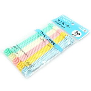 Forks 30pcs Color de caramelo Cuchara de plástico Cuchara de plástico Café de café Helado de helado Salsa Pegamento Removedaje Vajilla Inicio DIY Accesorio para el hogar