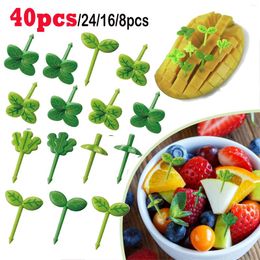 Vorken 40-8 % Plastic sticks Home Party Decor Pick Tootpick Lunch Accessories Leafvormen voor kinderen Sandwich Salad