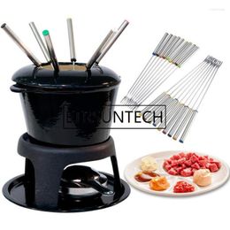 Fourks 50sets Pot multifonction en acier inoxydable Forkue Fork Chocolate Cheese Fruit Dessert Merdeuse brochette