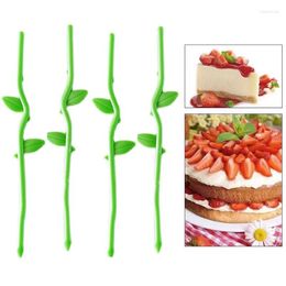 Fourks 5pcs feuilles fruits fourchettes pics mini dessin animé enfants gâteau gâteau pick cure de dents bento déjeuner accessoires de fête décoration de fête