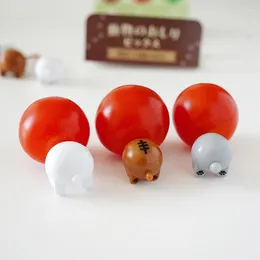 Fourks 6pcs mini fruits en plastique