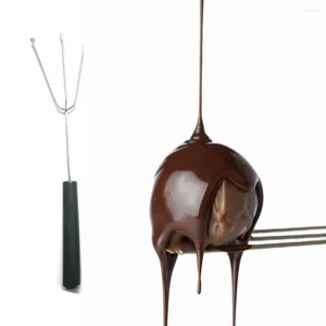 Fourchettes 6 pièces/ensemble maison bricolage ustensiles de cuisson en acier inoxydable fourchette à chocolat Fondant pralines stylo trempage irrégulier accessoires décoration de gâteau