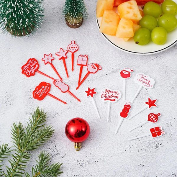 Fourks 8pcs Fruit Fork Mini Cartoon Kids Grade Grade Plastic Plastic Bento Lunch Accessoires Creative Party Decor