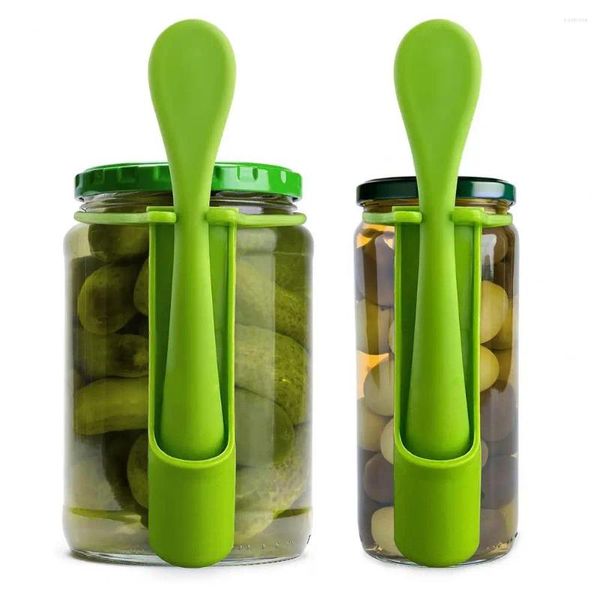 Tenedores, tenedor para conservas, juego de pepinillos de acero inoxidable, herramienta de agarre de anillo, utensilio de cocina para fácil acceso al tarro, 2 aceitunas rápidas