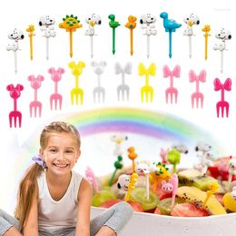 Vorken Cartoon Fruitvork Tandenstokers Leuke Dierenvoeding Selectie Mini Bento Box Lunch Decoratie Kindersupplement Tool