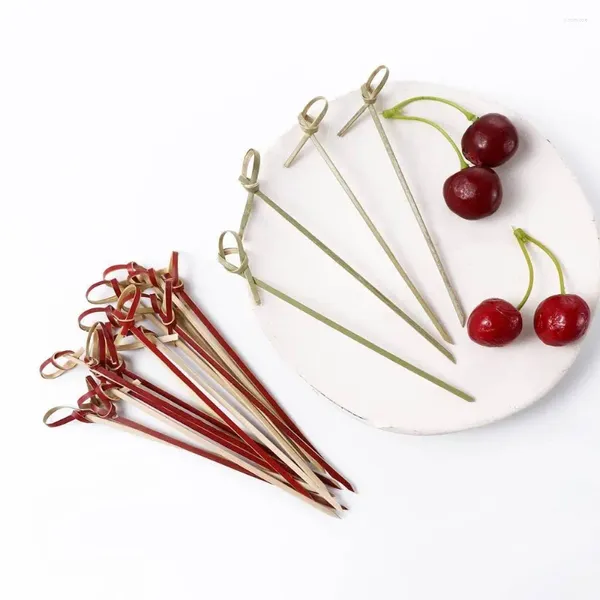 Cocktail Cocktail Éco-Friendly Disposable Bamboo Knot Picks Skewer Party Supplies Tooth Toark