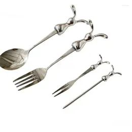 Forks Fruit Forks puissants dents lisses empêchent les rayures motif de cuisine outil de cuisine miroir de polissage