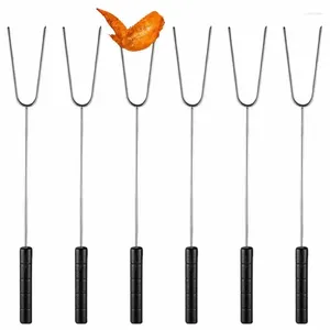 Fourchettes de gril pour griller Extra longues avec dents, outil de cuisine de Camp d'isolation, coupe de rôtis