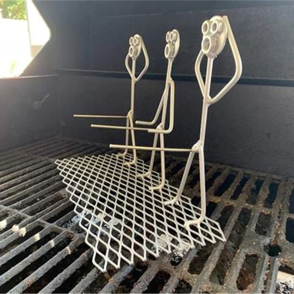 Tenedores Accesorios para barbacoa portátiles Parrilla para barbacoa Funny Boy Hot Dog Soporte para salchichas Soporte para parrilla Forma Tostador Soporte para parrilla Parrilla para barbacoa al aire libre