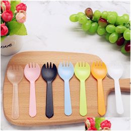 Forks portables à fruits jetables