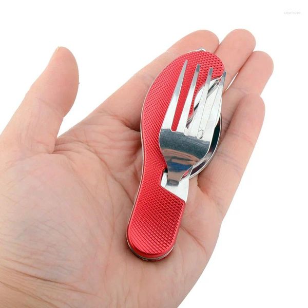 Forks Portable Travel Camping Tool Outdoor Tool en acier inoxydable pliant multi-fonctionnalités Couteau à fourchette de cite