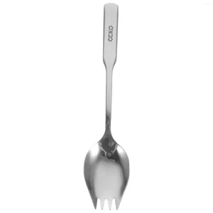 Forks Thermal Paste Salad Vork Dessert Sporks Fruit schattig eenvoudig buitengebruik multifunctionele lepel serviesgerei