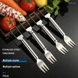 Fourchettes à pastèque, trancheur, couteau de coupe 2 en 1, multi-usages en acier inoxydable, coupe de fruits de cuisine
