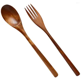 Forks Wooden Forks and Cutlery Set Multi-Qusection Apetizing Ensembles pour manger du gâteau pratique