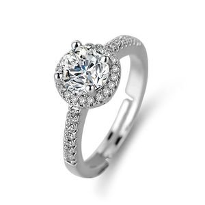 Forlove deux cadeaux de luxe simulé cz diamant authentique 925 anneaux en argent sterling pur pour les femmes engagements de mariage