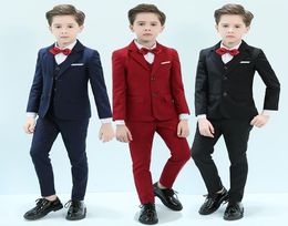 Formele jongenspakken voor bruiloften feestkinderen blazer pak jongens kostuum mariage joggen garcon blazer tieners jongen Britse stijl tuxedos8929746