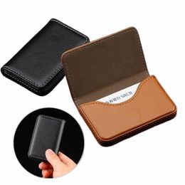 Formele Busin Card Case ID Pouch PU Lederen kaart Doos Man Creditcardhouder Zwart Brown Coffee Magneet Hasp Name Tag Bag D8XE#