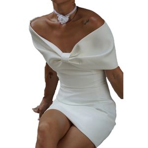 robe formelle designer robe femme mini jupe graduation de l'épaule bacdess bacdess sans bretelles colonne blanche vestido noire vestido robe d'été sexy