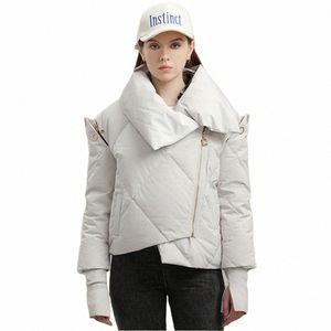 Formel DresWomen's Loose Warm Down Jacket, Short Pie Overcomes, Manteau irrégulier, Luxe léger, New Fi, Hiver, 2024 87X4#