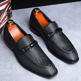 Chaussures habillées en cuir pour hommes, chaussures Oxford de conduite décontractées pour mocassins d'affaires et de mariage, Plus Size38-48