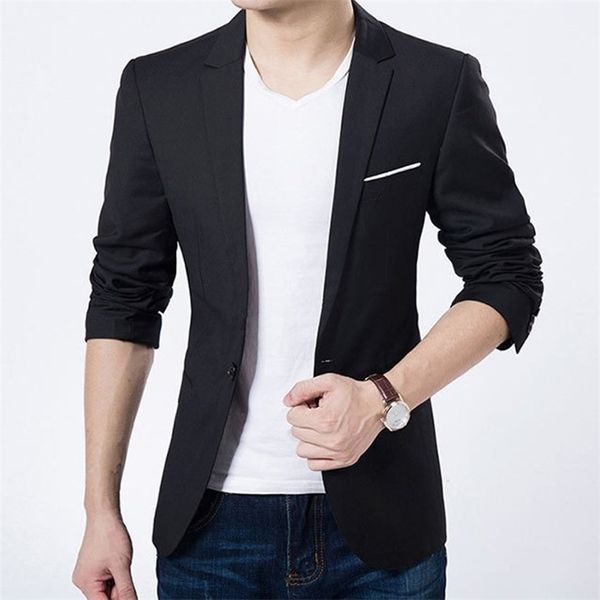 Chaqueta de traje formal para hombre, chaqueta de solapa, mezcla de algodón, elegante chaqueta de negocios 220819