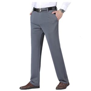 Pantalon formel hommes épais automne noir bleu gris élastique Stretch affaires costume ample grande taille 48 50 52 pantalon de bureau 240220