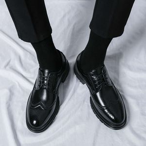 Formele schoen Handmade High Business Oxford Quality Office Leer voor mannen Gentleman Rijden originele Derby -schoenen